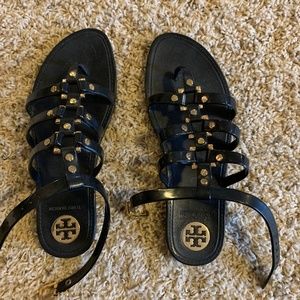 Tory Burch Black Jelly Vaughn Gladiator Sandals